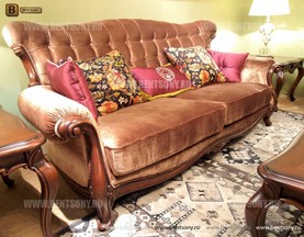 Диван Крофорд С (Классика, Ткань, массив дерева) для квартиры